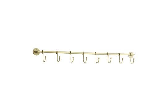 Pelawi 8-hook gilded iron coat hook