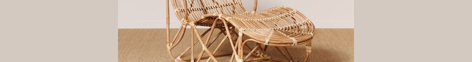 Material Details Pensao light rattan chaise longue