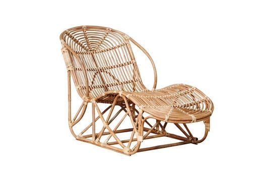 Pensao light rattan chaise longue Clipped