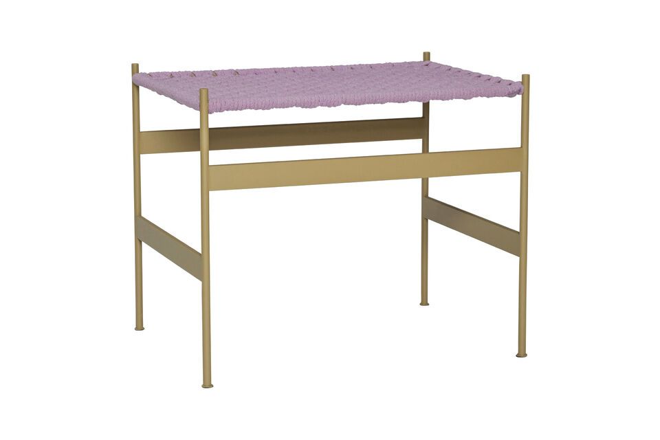 Peri ochre cotton bench Hübsch