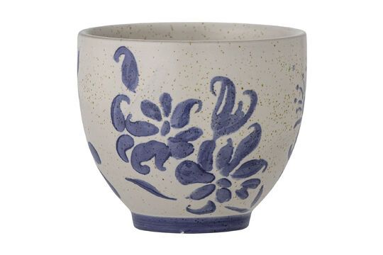 Petunia blue stoneware mug Clipped