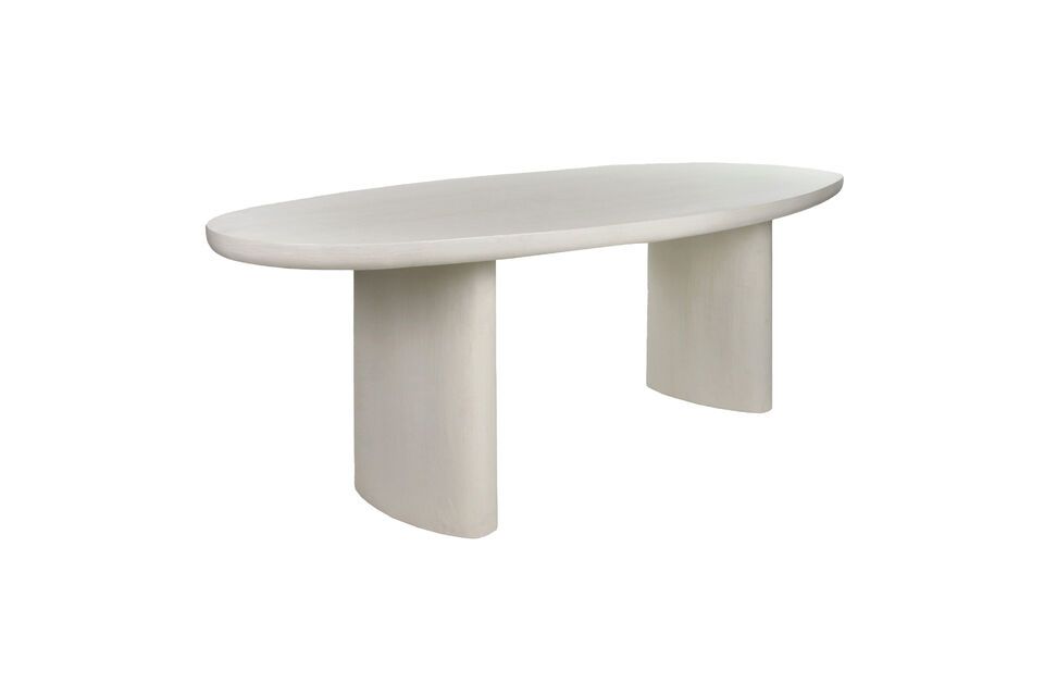 Piastro white plaster table Pomax