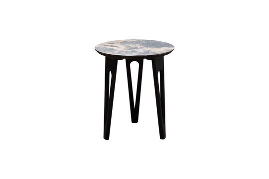 Pierre black wooden side table Clipped