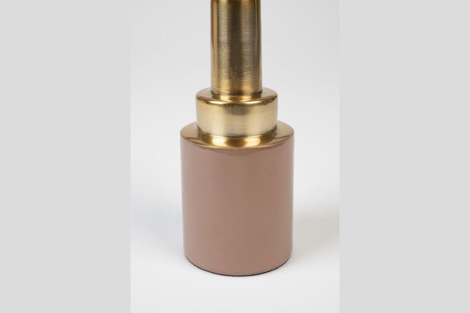 Pink aluminium candle holder Glam - 4