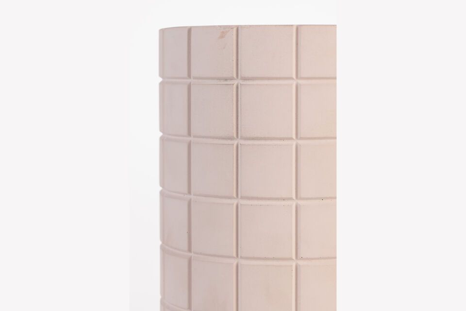 Pink concrete vase 26 cm Fajen - 5