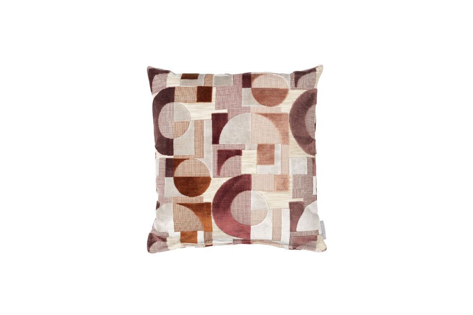 Pink fabric cushion Festive Zuiver