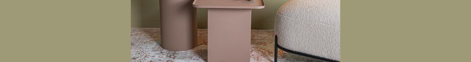 Material Details Pink metal round side table Sverre