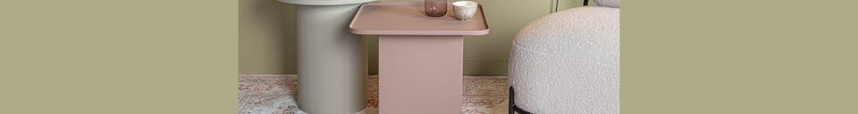 Material Details Pink metal side table Sverre