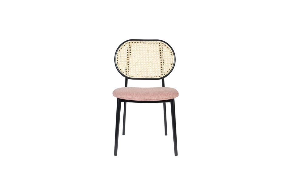 Pink rattan chair Spike - 3