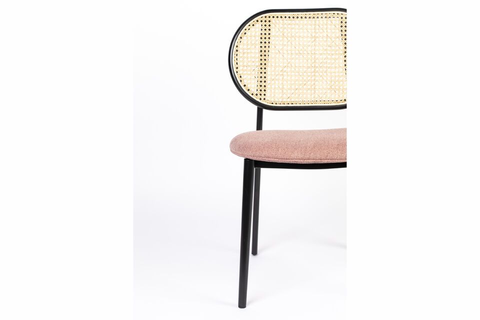 Pink rattan chair Spike - 7