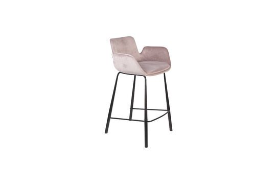 Pink velvet counter chair Brit Clipped