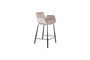 Miniature Pink velvet counter chair Brit Clipped