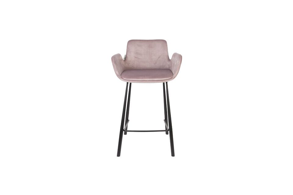 Pink velvet counter chair Brit - 4