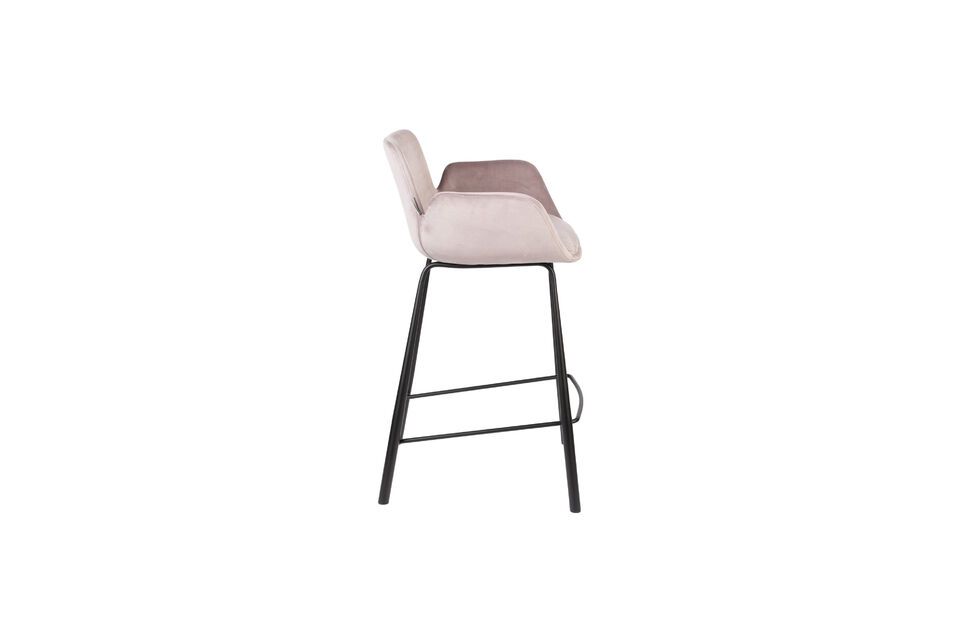 Pink velvet counter chair Brit - 5