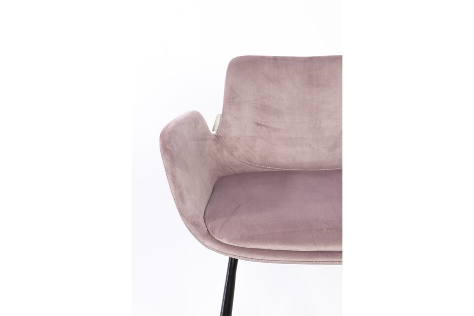 Pink velvet counter chair Brit - 10