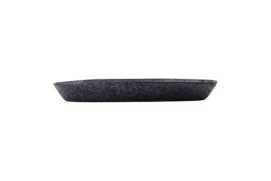 Pion black stoneware tray Clipped