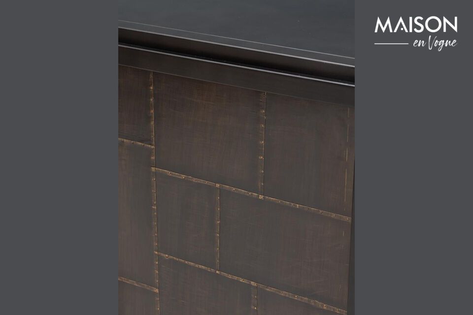 Discover functional elegance with our Pisani brown metal sideboard