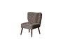 Miniature Pisco brown wooden armchair Clipped