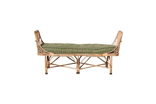 Pistacia light rattan bench seat Clipped