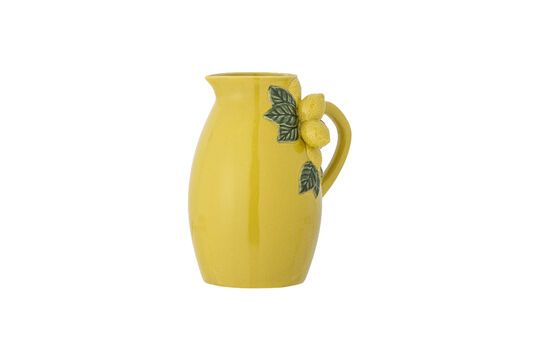 Pitcher in Limone yellow stoneware Clipped