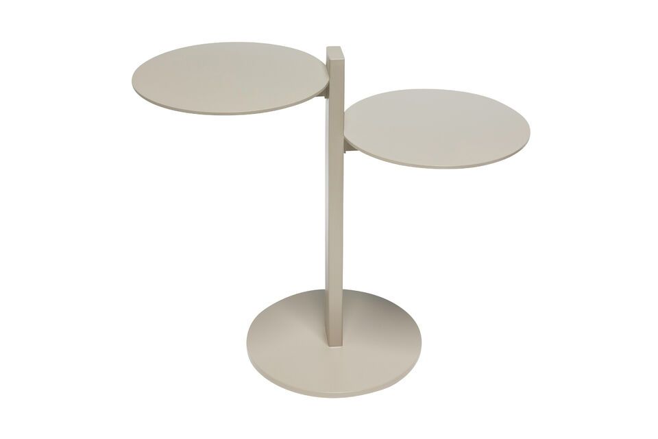 Platform sand metal side table Hübsch