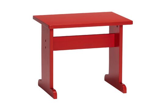 Play red ash wood side table Clipped