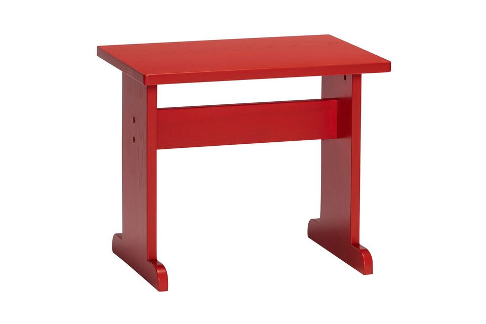 Play red ash wood side table Hübsch