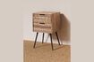 Miniature Pocket brown teak bedside table 2