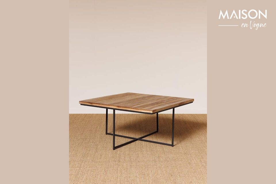 Discover the timeless elegance of our Pocket Brown Teak Coffee Table