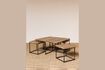 Miniature Pocket brown teak coffee table 6