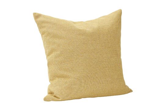 Poppy yellow fabric cushion Clipped