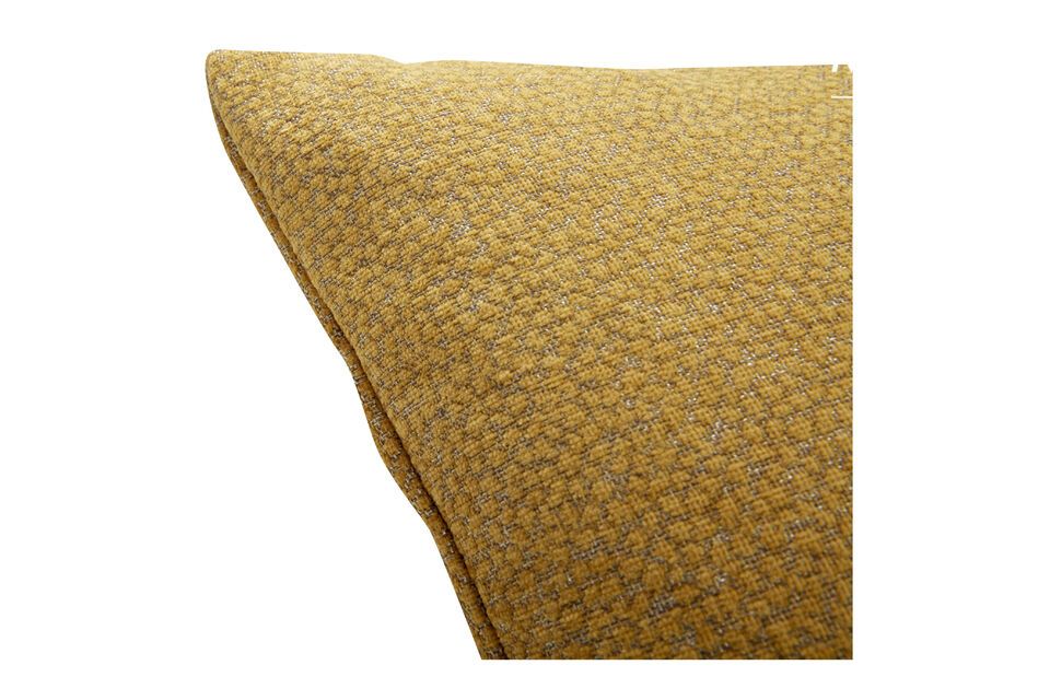 Poppy yellow fabric cushion - 8