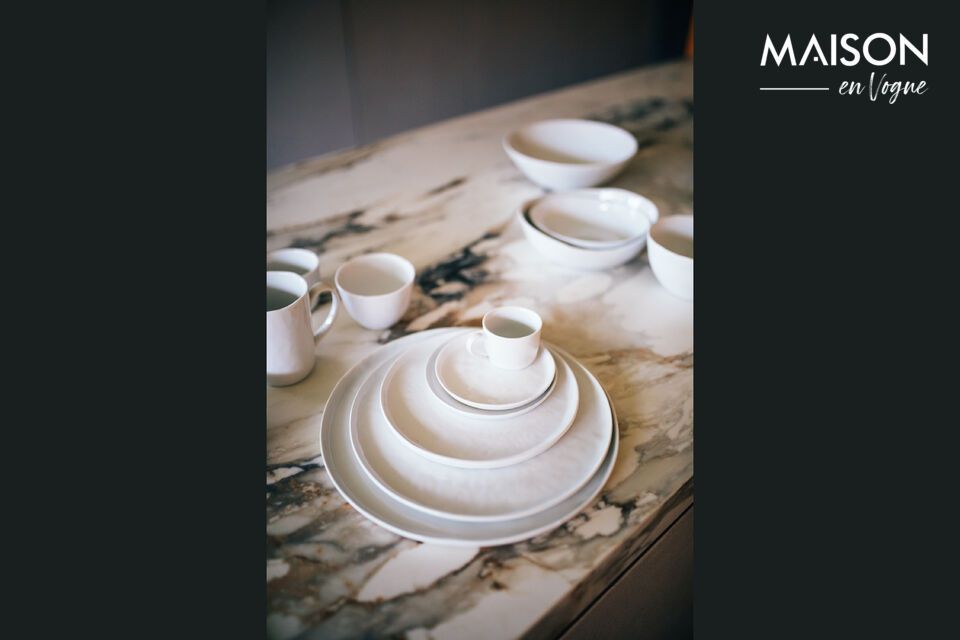 Discover the timeless elegance of the Small White Porcelain Cup with Saucer from the Porcelino White