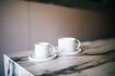 Miniature Porcelain cup and saucer, white Porcelino White 7