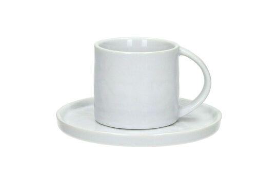 Porcelain cup and saucer, white Porcelino White Clipped