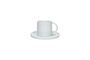 Miniature Porcelain cup and saucer, white Porcelino White Clipped