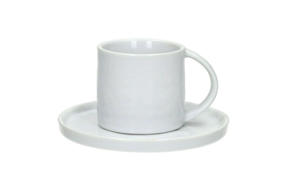 Porcelain cup and saucer, white Porcelino White Pomax