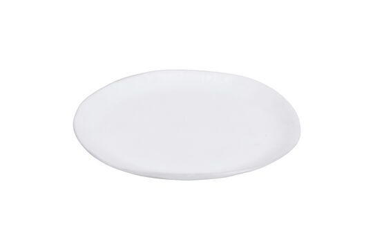 Porcelino White oval dessert plate Clipped