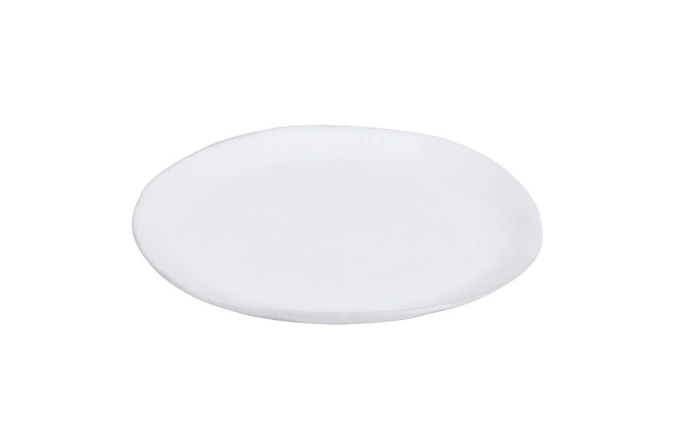 Porcelino White oval dessert plate Pomax