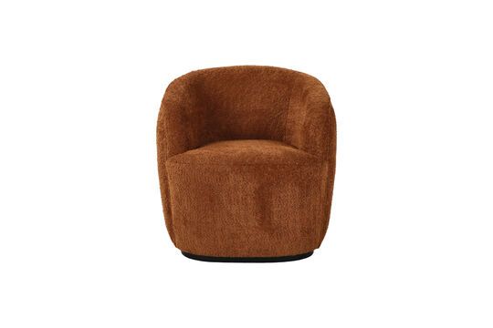 Porterville rust bouclé fabric armchair Clipped