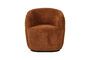 Miniature Porterville rust bouclé fabric armchair Clipped