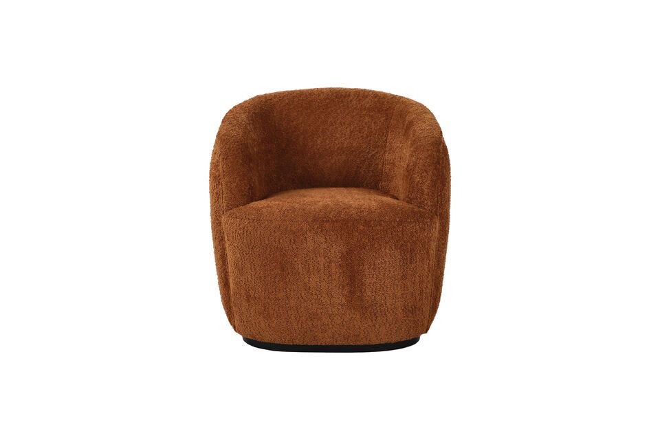 Porterville rust bouclé fabric armchair Pomax