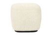 Miniature Porterville white bouclé fabric pouffe 4