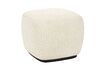 Miniature Porterville white bouclé fabric pouffe 1