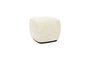 Miniature Porterville white bouclé fabric pouffe Clipped