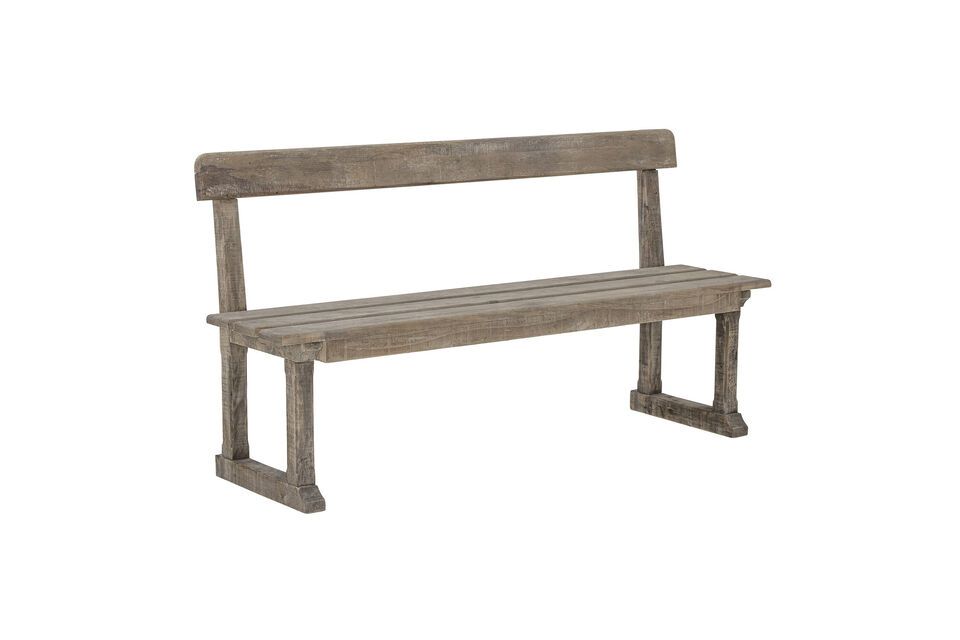 Portland beige reclaimed pine bench Bloomingville