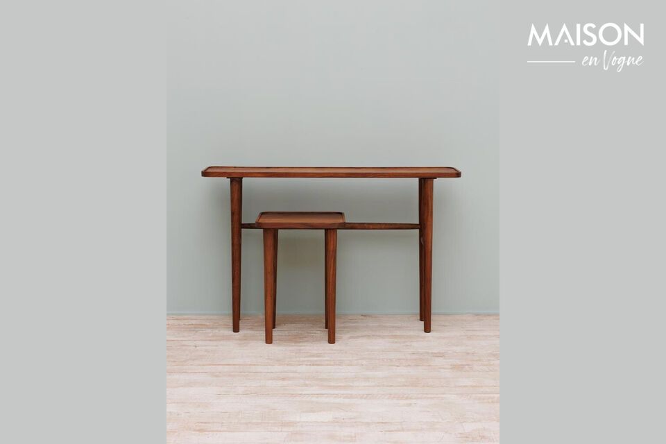 Enhance your interior with a robust and elegant mango wood console.