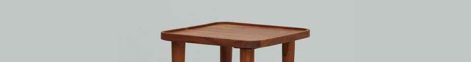 Material Details Powell dark wood side table