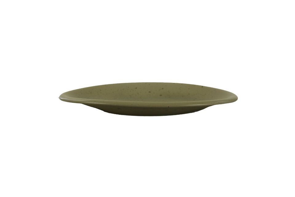 Presentation plate in Bosque khaki stoneware Pomax