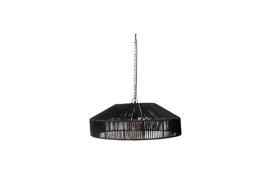 Prima black jute pendant light Clipped